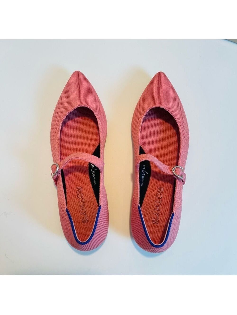 Rothy’s The Point Mary Jane Flats Shoes in Tulip Pink Women’s Size 5.5 - NWOB - Picture 2 of 12